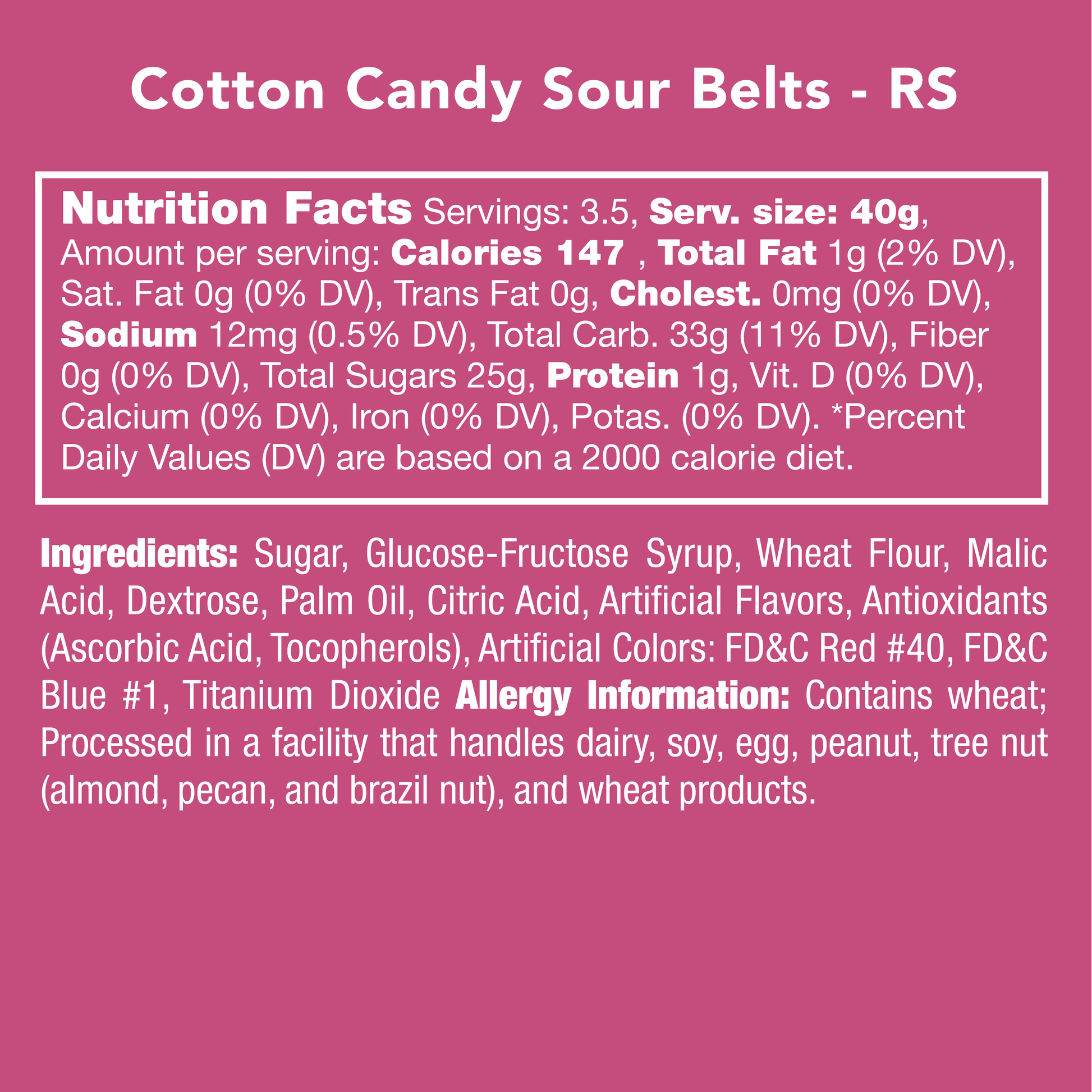 Cotton Candy Sour Belts - Your Snack Box