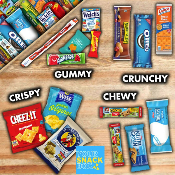 Kids SnackBOX Care Package with Candy and Snacks (24 Count)