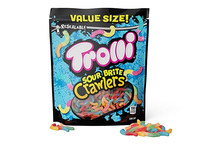 Trolli Sour Brite Crawlers Gummy Worms - Your Snack Box