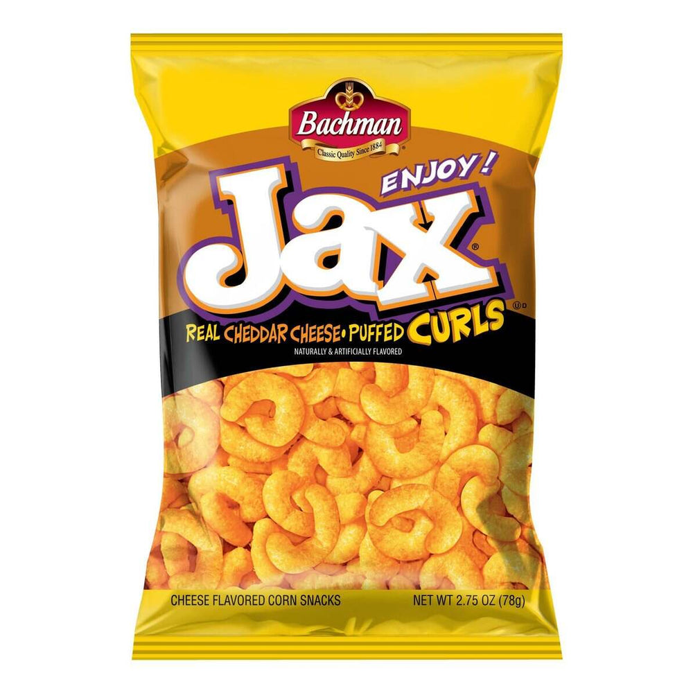 Bachman Jax Cheddar Cheese Puffed Curls Your Snack Box