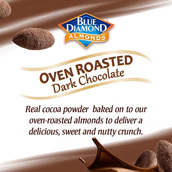 Blue Diamond Oven-Roasted Dark Chocolate Almonds - Your Snack Box