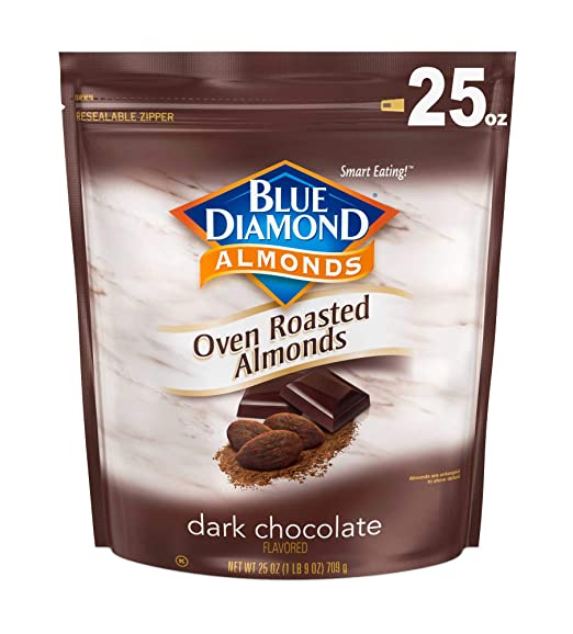 Blue Diamond Oven-Roasted Dark Chocolate Almonds - Your Snack Box