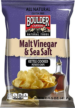 Boulder Canyon Kettle Cooked Malt Vinegar & Sea Salt Potato Chips - Your Snack Box