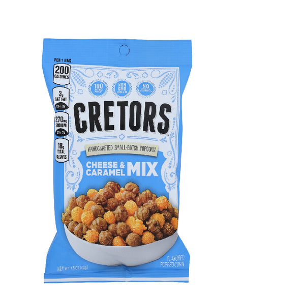 Cretors The Mix Popped Caramel & Real Cheddar Cheese Pop Corn - Your Snack Box