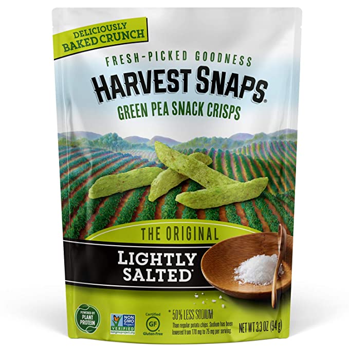 Harvest Snaps Green Pea Snack Crisps, Original, Lightly Salted - 3.3 oz