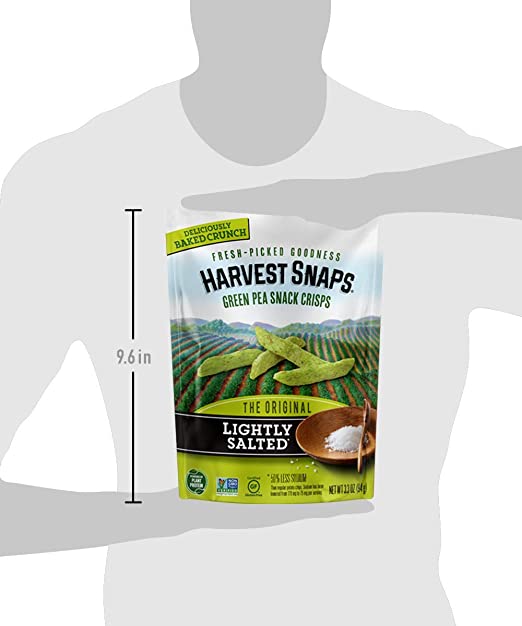 Harvest Snaps Green Pea Snack Crisps, Lightly Salted - Your Snack Box