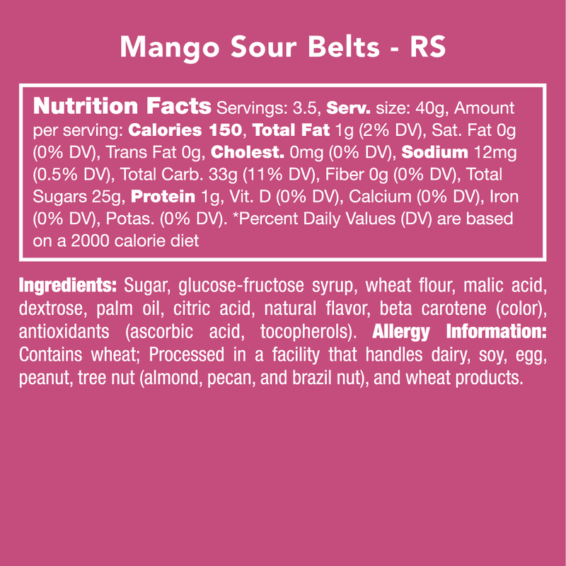 Mango Sour Belts - Your Snack Box