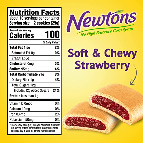 Newtons Soft & Fruit Chewy Strawberry Cookies - Your Snack Box