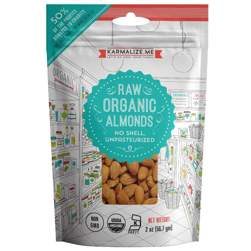 Organic Raw Almonds - 2 oz - Your Snack Box