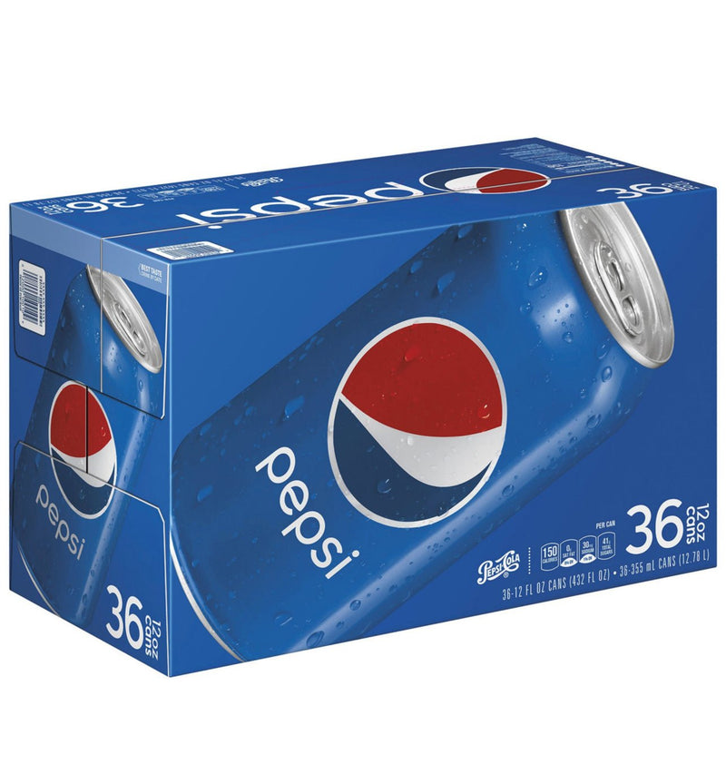 Pepsi Cola 12 ounce cans 36pk - Your Snack Box