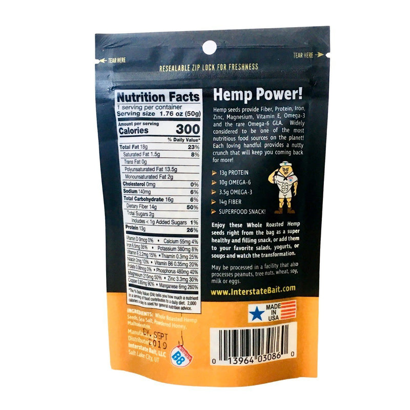 Salted Honey Whole Roasted Hemp Seeds - Your Snack Box