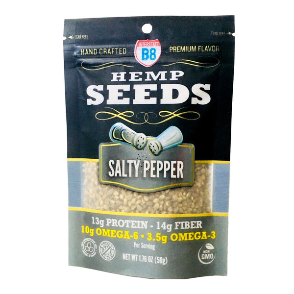 Salty Pepper Whole Roasted Hemp Seeds - Your Snack Box