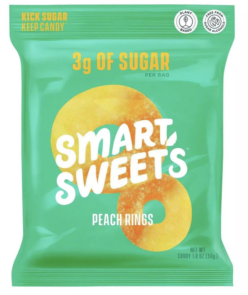 Smart Sweets Peach Rings - 1.8oz - Your Snack Box