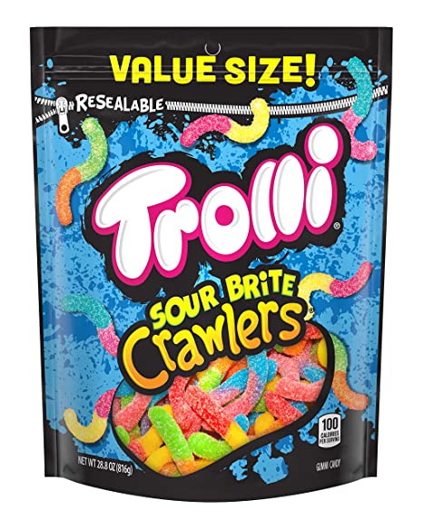Trolli Sour Brite Crawlers Gummy Worms - Your Snack Box