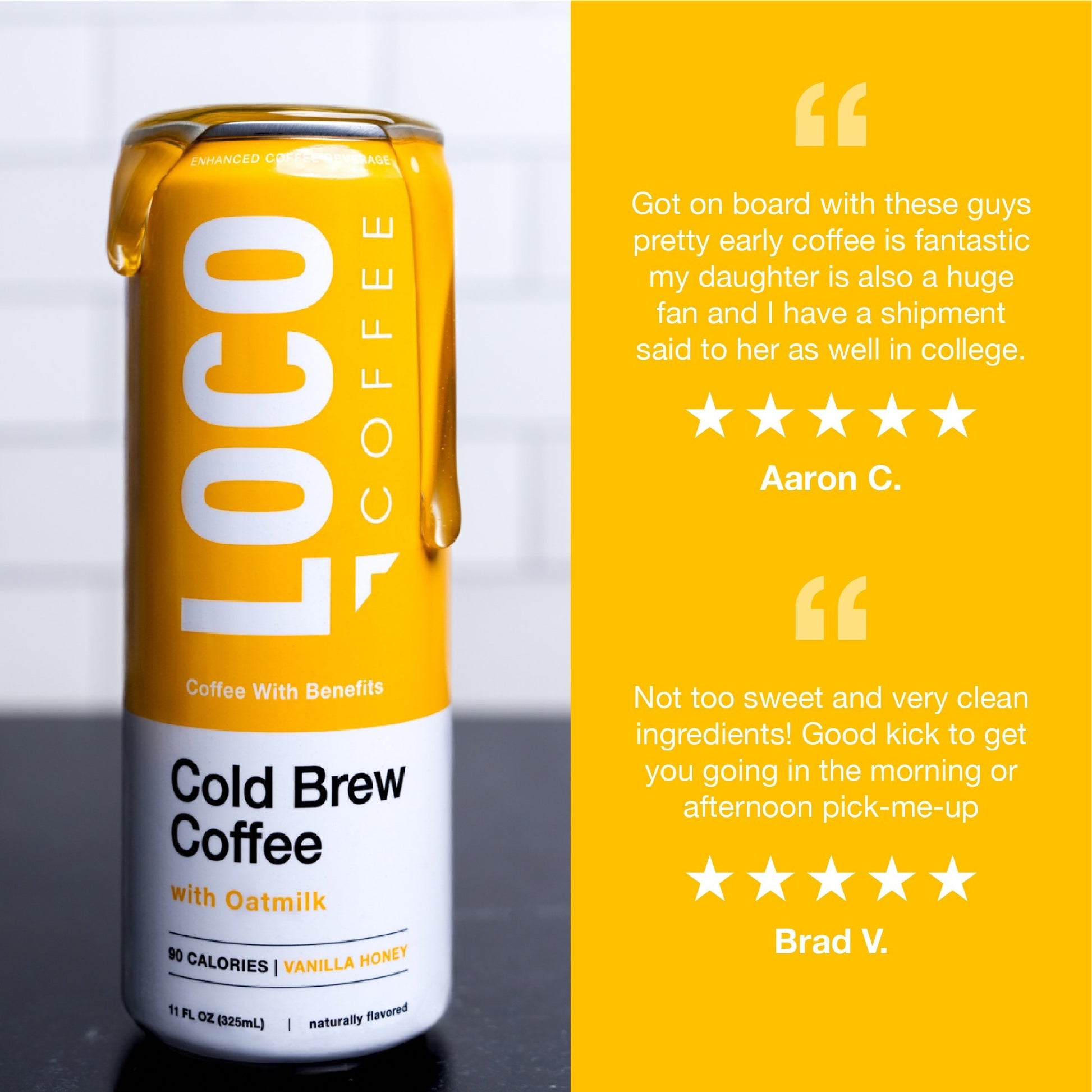 Vanilla Honey Cold Brew Coffee + Oat Milk - Your Snack Box